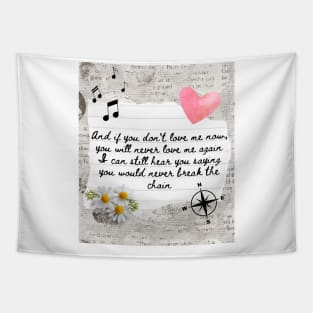 The Chain Fleetwood Mac Lyrics Print Tapestry