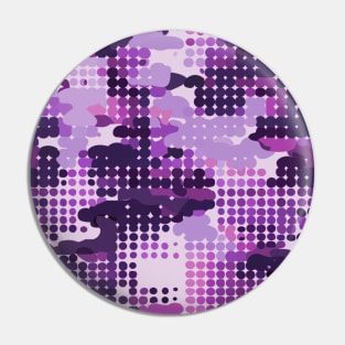HieroThyme Greenleaf Purple camouflage G0001-a Pin