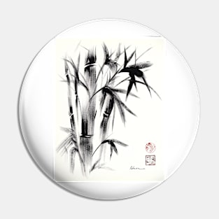 Compassion - Original Zen Spiritual Bamboo painting dedicated to the Dali Lama Pin