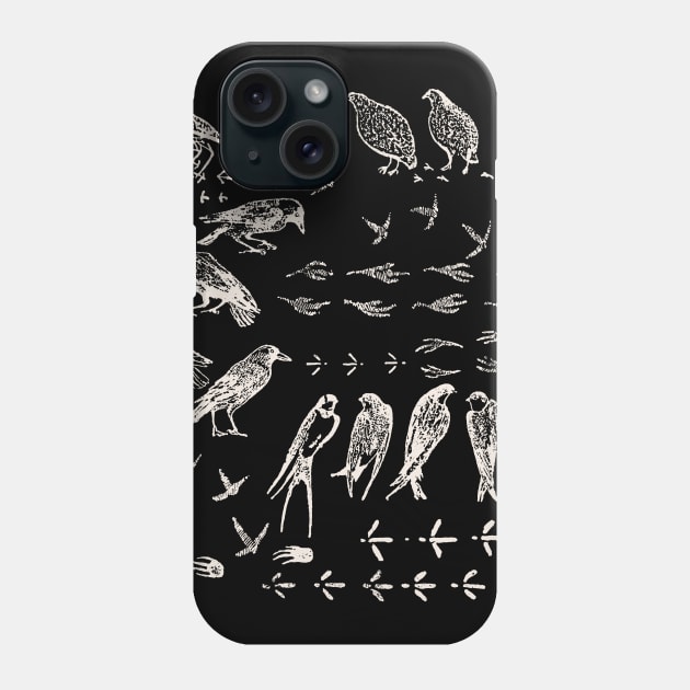 White birds and their Footprints Phone Case by zeljkica