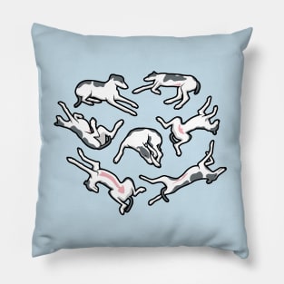 Funny Sleeping Greyhounds Pillow