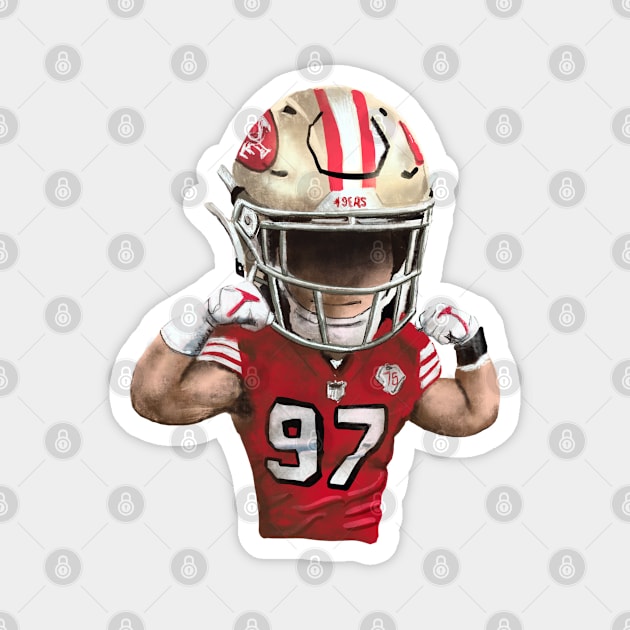 Nick Bosa! Magnet by ericjueillustrates