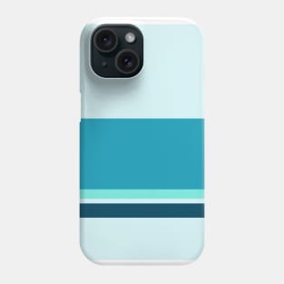 The onliest jumble of Ice, Tiffany Blue, Blue-Green and Marine Blue stripes. Phone Case