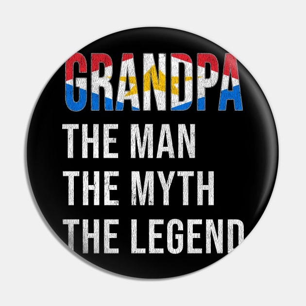 Grand Father Saba Islander Grandpa The Man The Myth The Legend - Gift for Saba Islander Dad With Roots From  Saba Island Pin by Country Flags