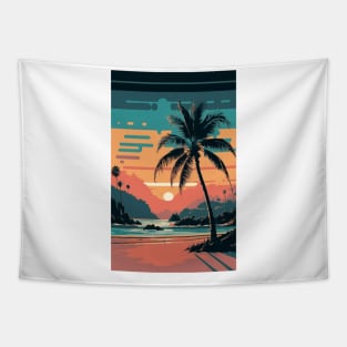 Sunset at the beach Tapestry