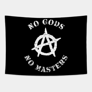 no gods no masters anarchy symbol Tapestry