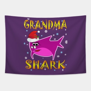 Christmas Grandma Shark Funny Design Gift Idea Tapestry
