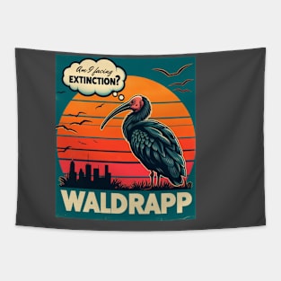 WALDRAPP (Geronticus eremita) ENDANGERED BIRD Tapestry