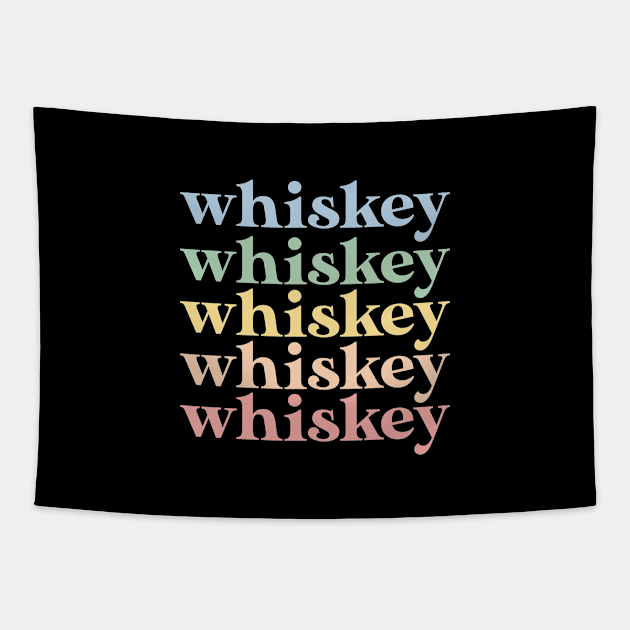 Funny Whiskey Lover Gift Retro Whiskey Tapestry by kmcollectible