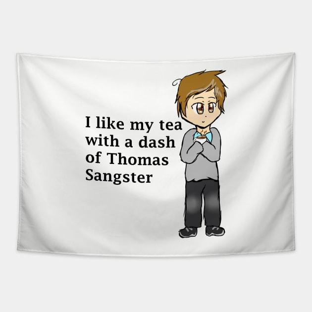 I like my tea with a dash of Thomas Sangster Tapestry by oh_shoot_arts