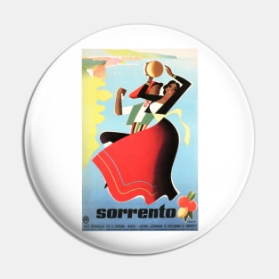 SORRENTO Naples Italian Girls Dancing Retro Italian Travel Pin