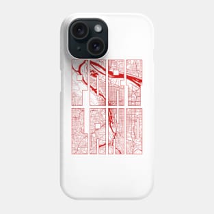 Portland, USA City Map Typography - Oriental Phone Case