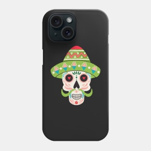 Dia de los muertes skull. Mexican Day of the Dead. Phone Case