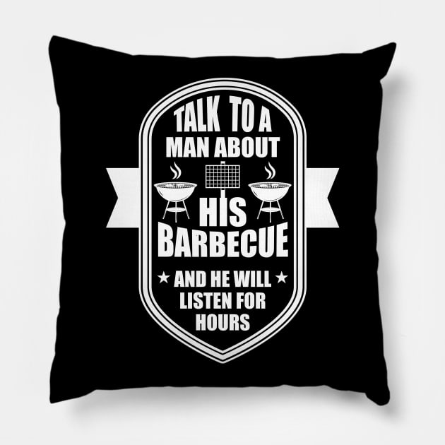 Funny BBQ Saying Pillow by LetsBeginDesigns