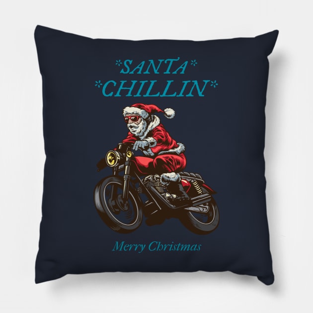 chritmas riders Pillow by bodyinsurf