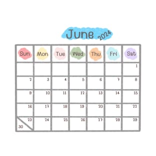 June 2024 Calendar T-Shirt