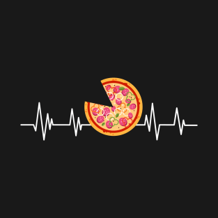 pizza heartbeat pizza heart pizza lovers, T-Shirt