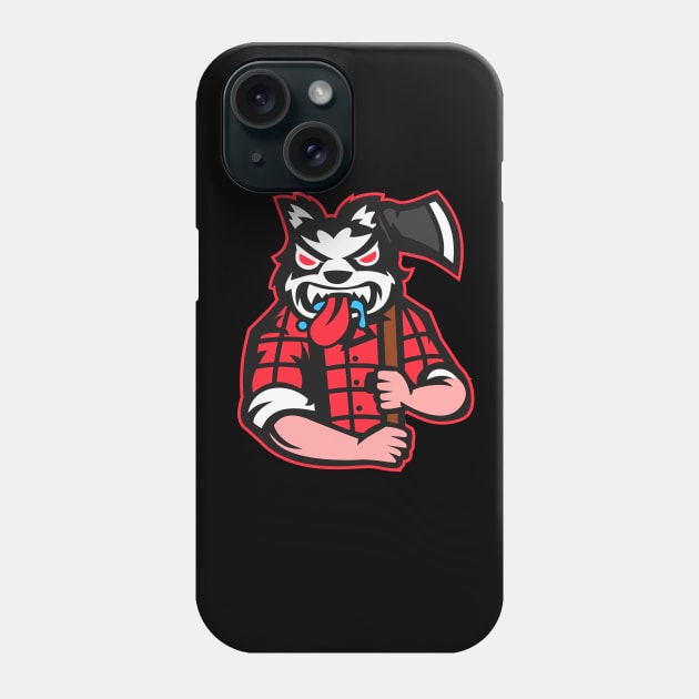 Rabid Lumberjack Phone Case by Johnitees