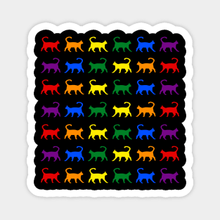 Cats LGBT Pattern Cat Daddy Cat Mom Cat Lovers Funny Cat Magnet