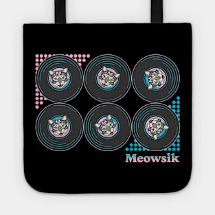 Retro Meowsik-Cat and Music lovers- Tote