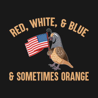 Red White & Blue USA Quail Flag T-Shirt