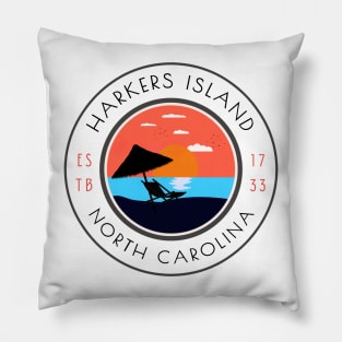 Harkers Island, NC Beachgoing Summertime Relaxation Pillow