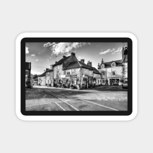 Helmsley Town, Yorkshire, UK, Black And White Magnet