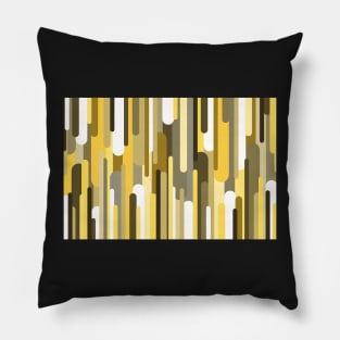 Flowing drops of paint in gold yellow, liquid flow Pillow