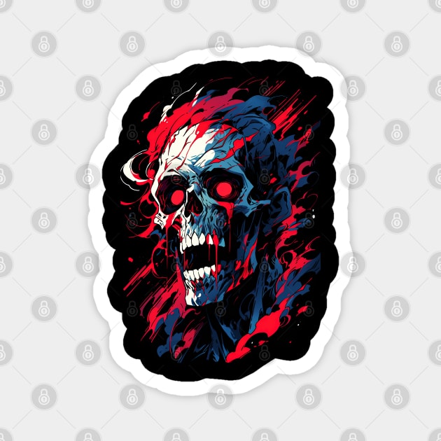 Crazy zombie Magnet by Wrap Shop