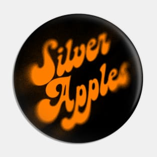 Silver Apples / Vintage Style Fan Design Pin