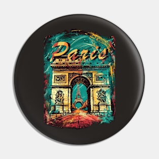 Paris Retro France t-shirt Pin