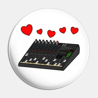 Valentines Sound Engineer Musician Pin