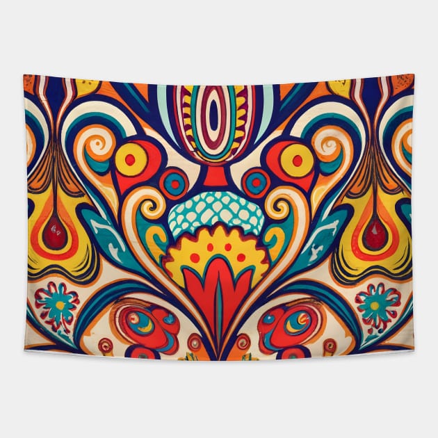 Ancient Greek Colorful Pattern Tapestry by Izhan's Fashion wear