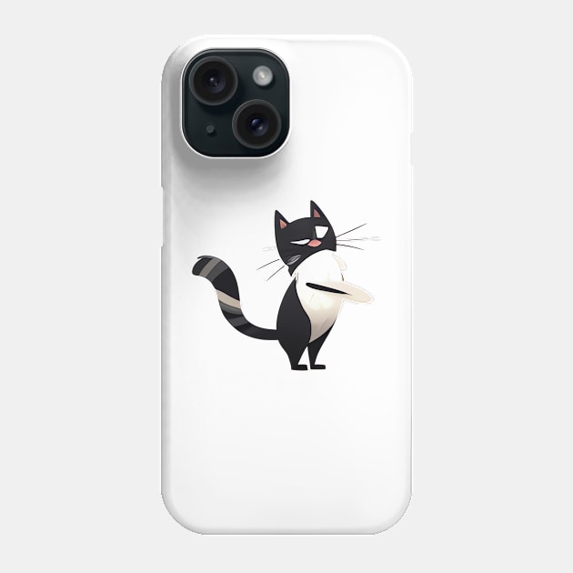 Funny Dancing Black Cat Phone Case by Nenok