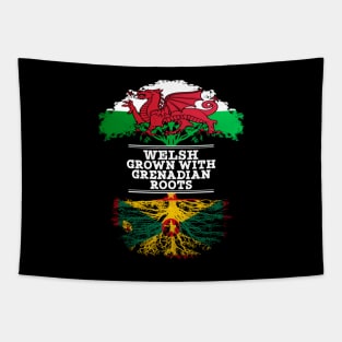 Welsh Grown With Grenadian Roots - Gift for Grenadian With Roots From Grenada Tapestry