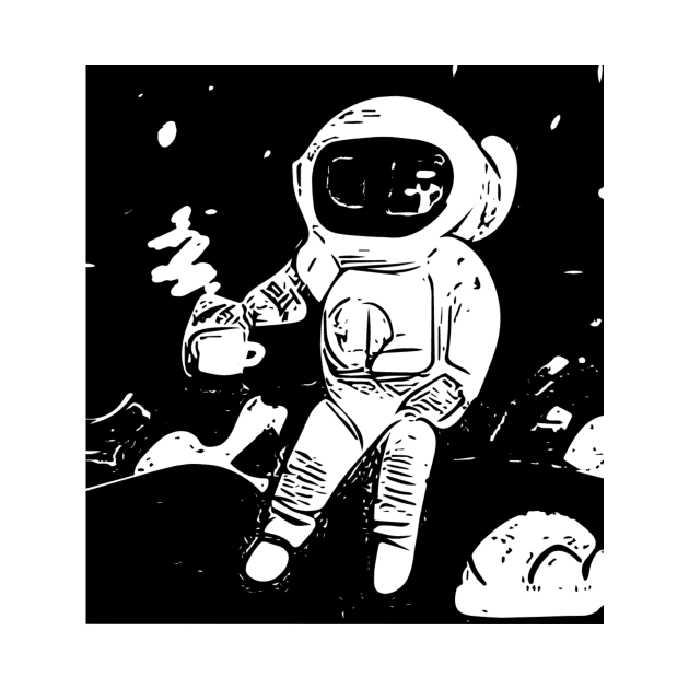 Sippin' Coffee in Space Man by Nicheek