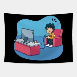 Concentrated gamer Tapestry