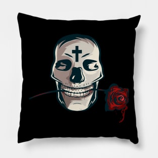 Skull flower Pillow