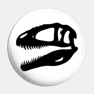 Carcharodontosaurus skull - black Pin
