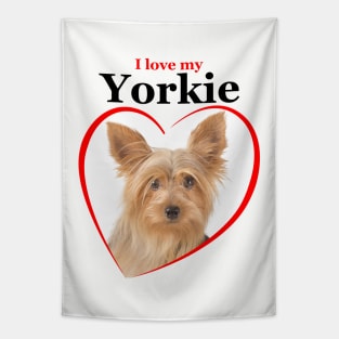 Love My Yorkie Tapestry