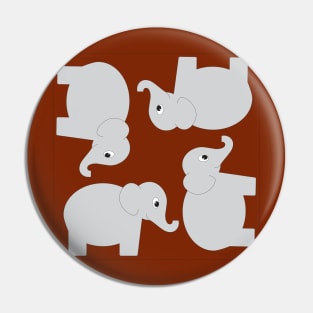 Cute elephants Alabama Pin