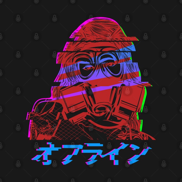 Gasmask Girl Vaporwave Aesthetic by MzumO