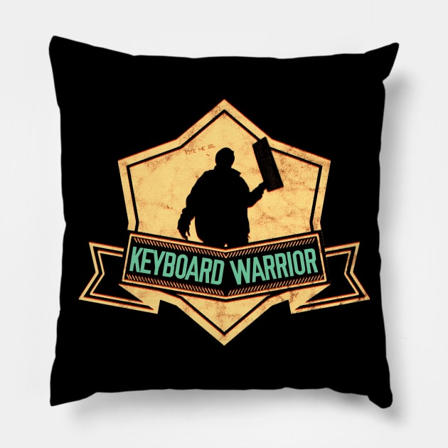 Keyboard Warrior Vintage Pillow by giovanniiiii