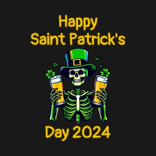 St Patricks Day 2024. Irish Skull Men T-Shirt