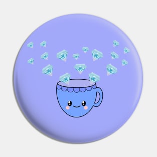 Kawaii Tea Cup and Diamonds Pin