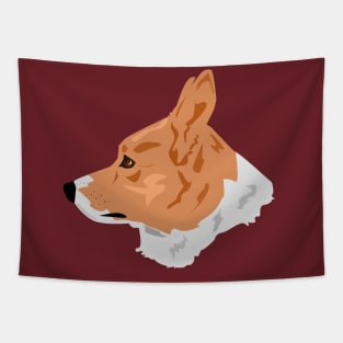 Corgi Vector Portrait Tapestry