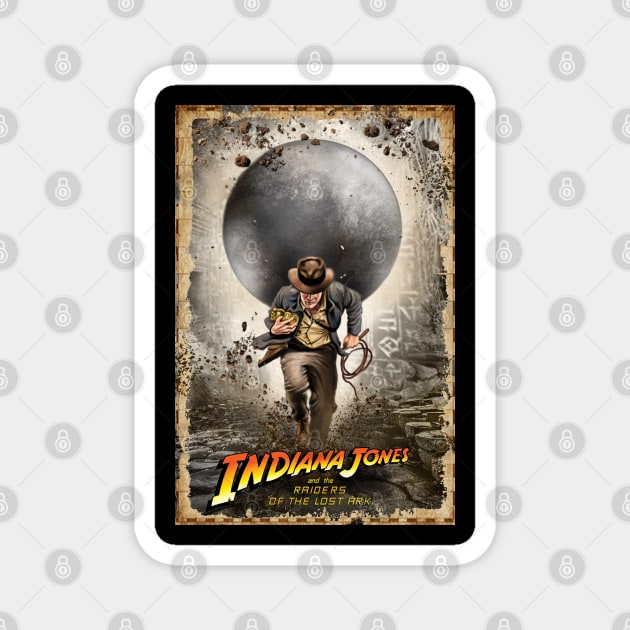 Indiana jones art Magnet by SAN ART STUDIO 