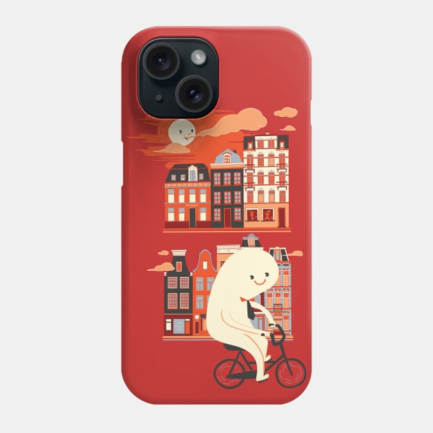 Happy Ghost Biking Phone Case by ivejustquitsmoking