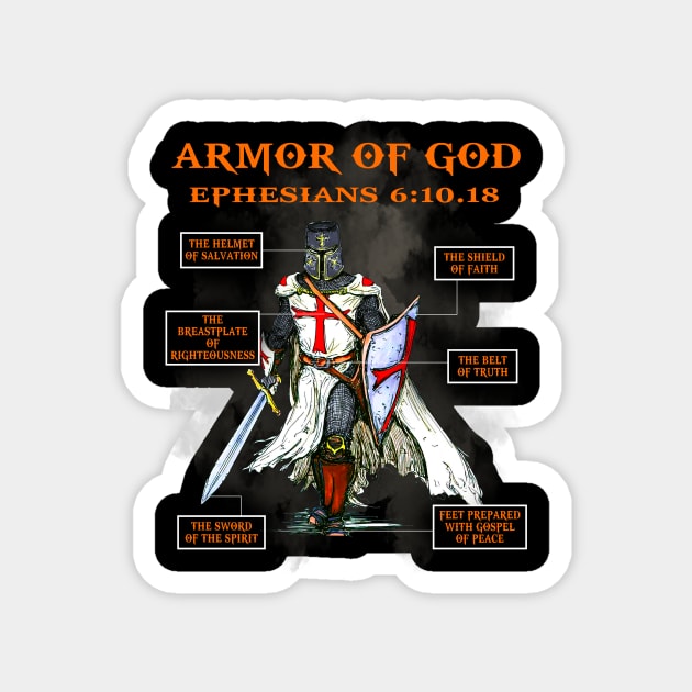 Armor Of God Magnet by Nifty T Shirts