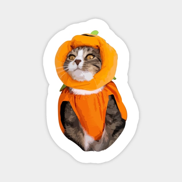 Funny cats halloween sticker Magnet by Ginstore